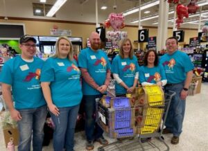 Drake Bank team volunteering at Open Door's Superbagging Event.